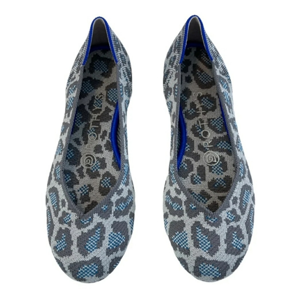 Rothy's Leopard Round Toe Flats Shoes